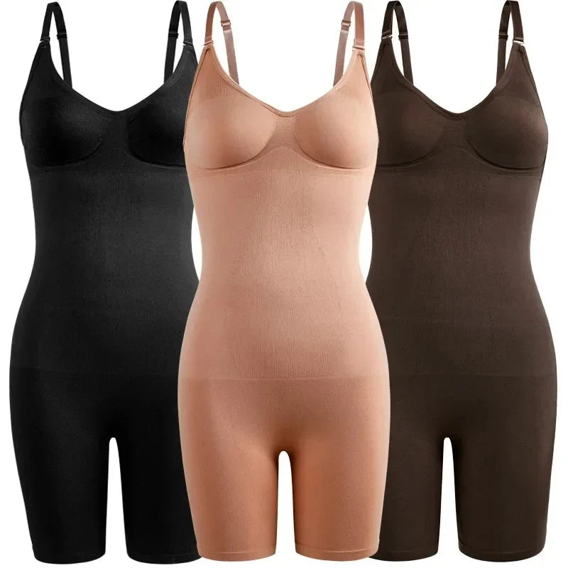 Women Waist Trainer Butt Lifter Seamless Bodysuit Shapewear Body Shaper Strappy-Back Chest Enhancing Corrective Underwear Corset