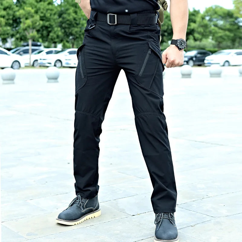 2024 New Summer Tactical Cargo Pants Casual Trousers Men Wear-resisting Multi-Pockets Quick Dry Outdoor Hiking Work Trousers Men