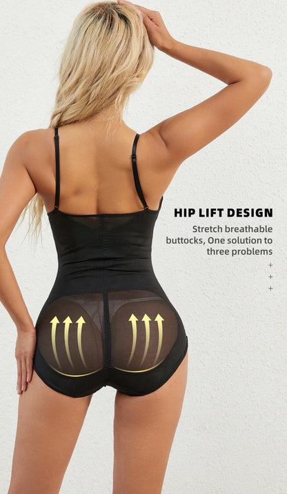 Women Butt Lifter Mesh Bodysuit Shapewear Waist Trainer Body Shaper Belly Slimming Sheath Push Up Underwear Reduce Abdomen