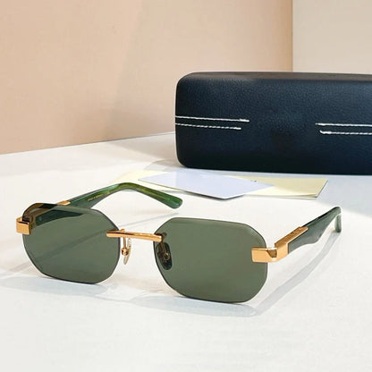 Boundless Germany Designer Sunglasses Square Men Women Alloy Acetate Luxury Brand Trendy Classical Diamond Cutting UV400 Gafas
