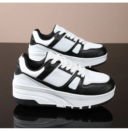 Four wheel roller shoes Boys girls walking shoes Casual outdoor sports slide and shrink school students pulleys shoes sneakers