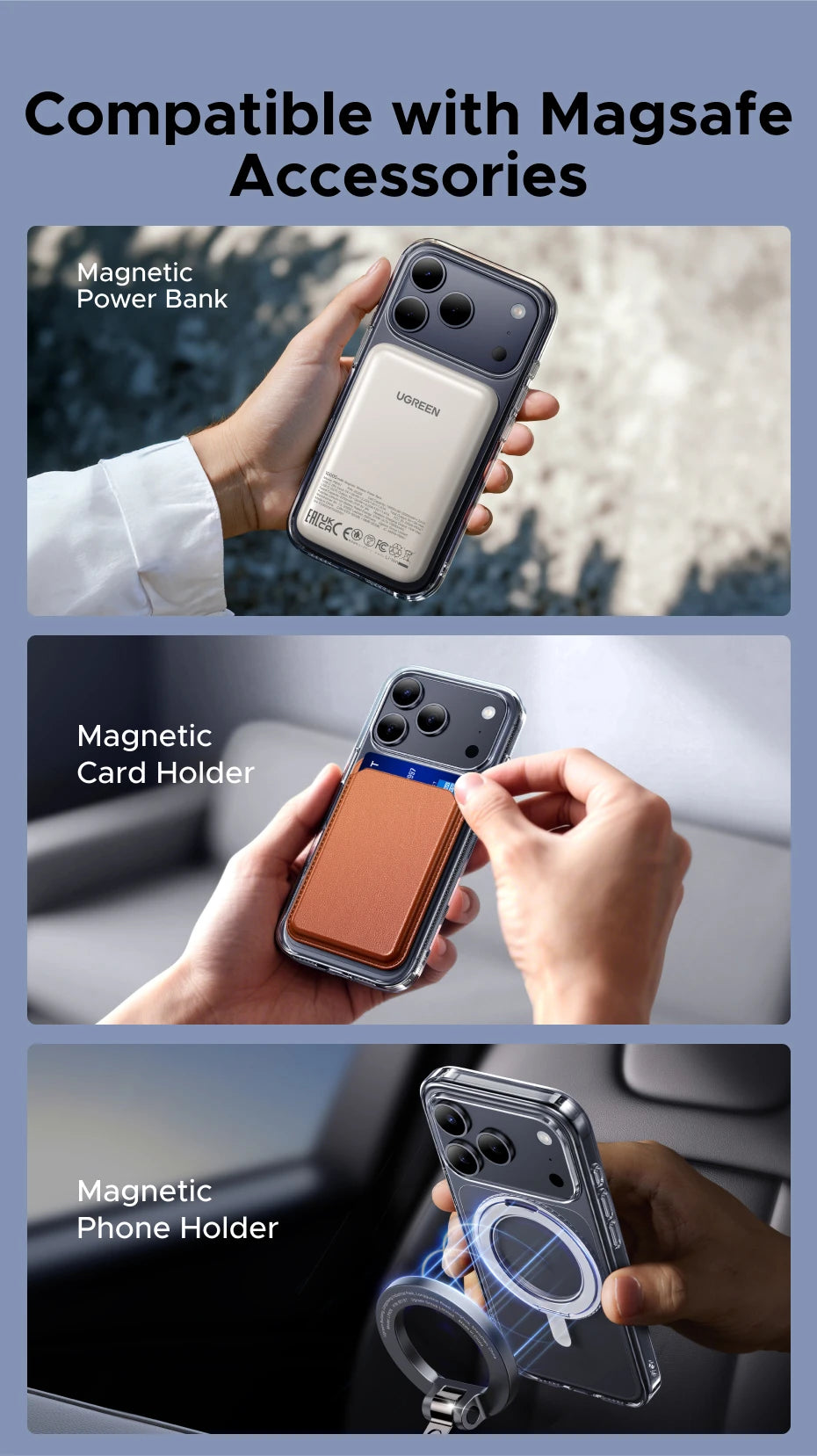 For iPhone 17 Pro Max 360° Magnetic Stand Case Cover for iPhone 17pro for Magsafe Rotatable Magnet Kickstand Case