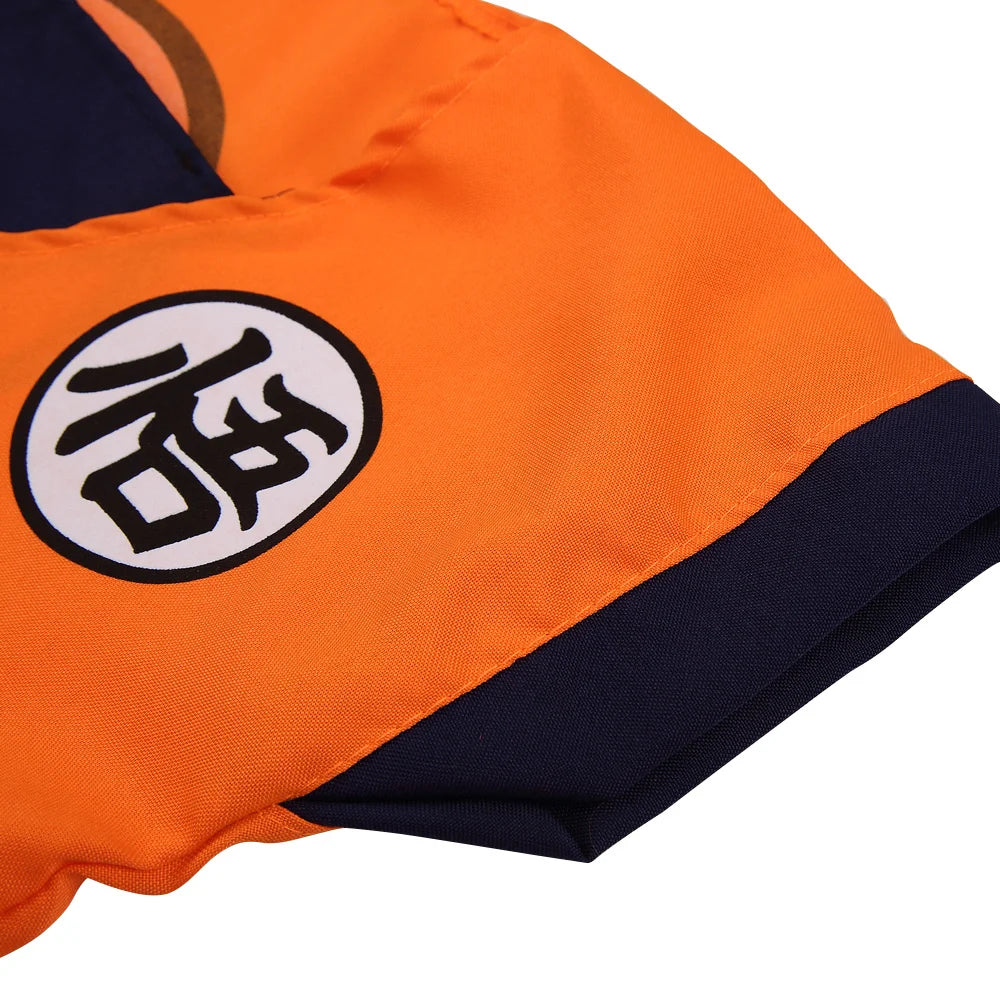 Adult Children's Anime Holiday set Son Goku Carnival Halloween Party anime Cosplay costume Top/pants/belt/tail/wrist/wig costume