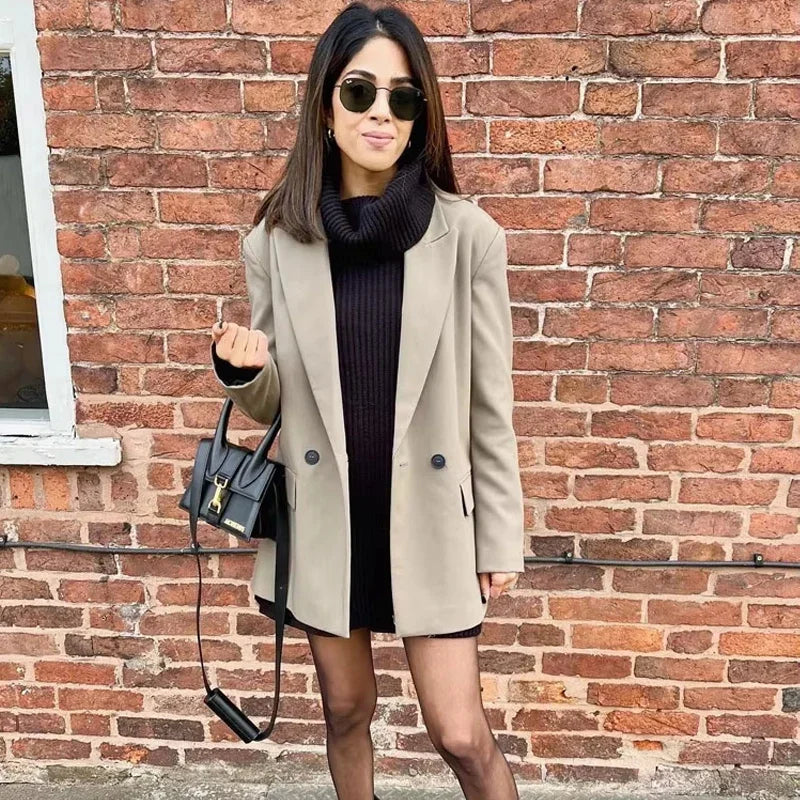 2025 Women's Blazers New Office Casual Blazer Woman Straight Outerwears Fashion Women's Tailoring Blazers for Women Coats