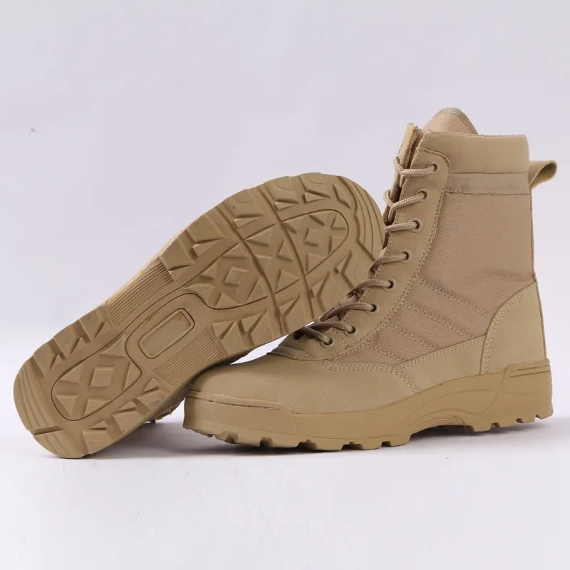 Boots Men Boots Special Force Desert Combat Boots Outdoor Hiking Boots Ankle Shoes Men Work Safty Shoes