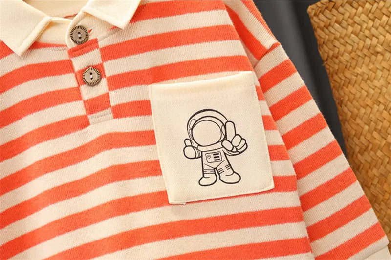 New Spring Autumn Kids Boys Clothes Strips Hoodies Jeans 2Pcs/Set Outfit Infant Kids Sport Casual Clothing Tracksuits 0-5 Years