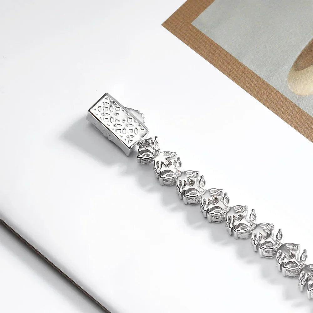 D Color Butterfly Shape Moissanite Tennis Bracelet For Women Man S925 Sterling Silver Sparkling Hand Chain Fine Jewelry