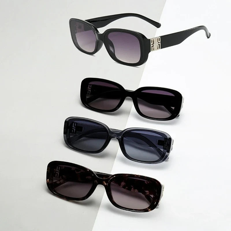 2025 New Rectangle UV400 Sunglasses Trendy and Fashionable Women Eyewear Luxury Small Gafas De Sol Sunglass Female Sun Glasses