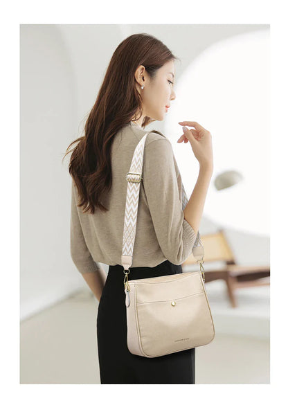 100% cowhide brand shoulder Bag Large capacity For luxury designer handbag women Handbags leather single shoulder straddle bag