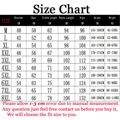 Men Set Large Size 6XL 7XL 8XL 9XL Fashion 2025 Autumn Winter Homme Suit Sweatshirt Sweatpants Men's Set Male Tracksuit Jacket