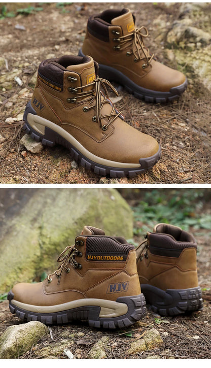 New Men's Boots Fashion Outdoor Boots Breathable Hiking Boots Autumn Shoes Sneakers Lightweight Non-slip Men Desert Ankle Boots