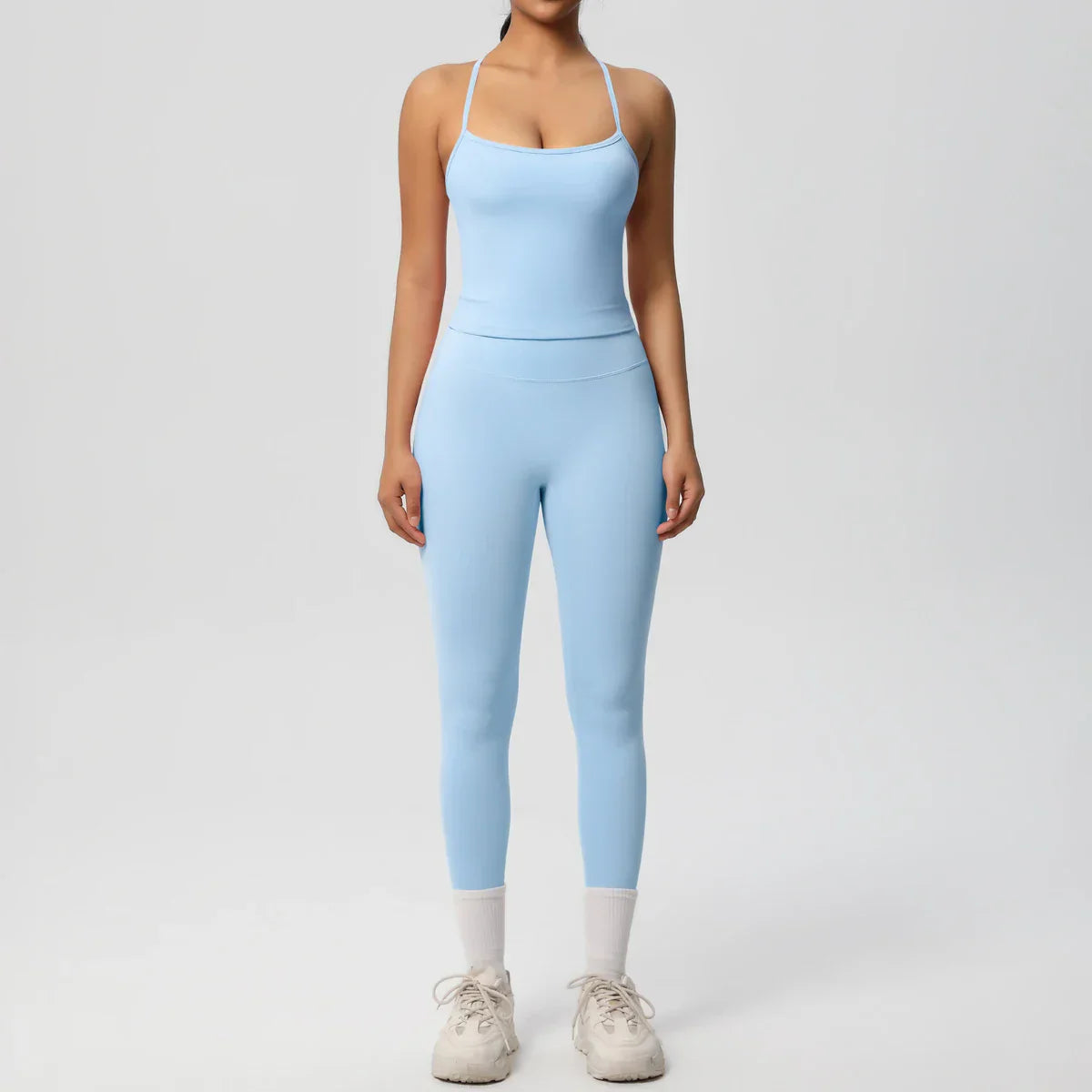 2PCS Yoga Set Nude Feeling Workout Sets Women Tracksuit Gym Push Up Fitness Running Workout Sportwear Sport Bra Leggings Suit