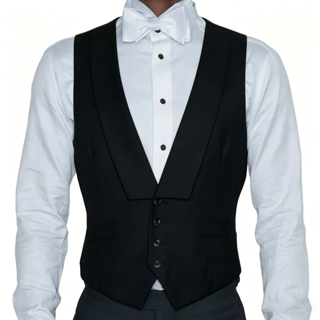 Men Vest White Single Button Solid With Lapel Waistcoat For Wedding Party Banquet Prom Business Work Daily Casual Men Suit Vest