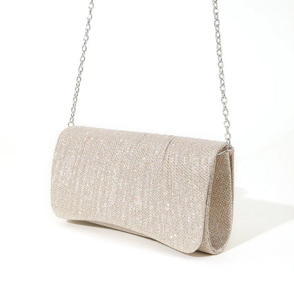 Women Shiny Crossbody Bag Elegant Sparkle Shoulder Bags Clutch Bag Fashion Chain Tote Handbag Ladies Chic Evening Wedding Clutch
