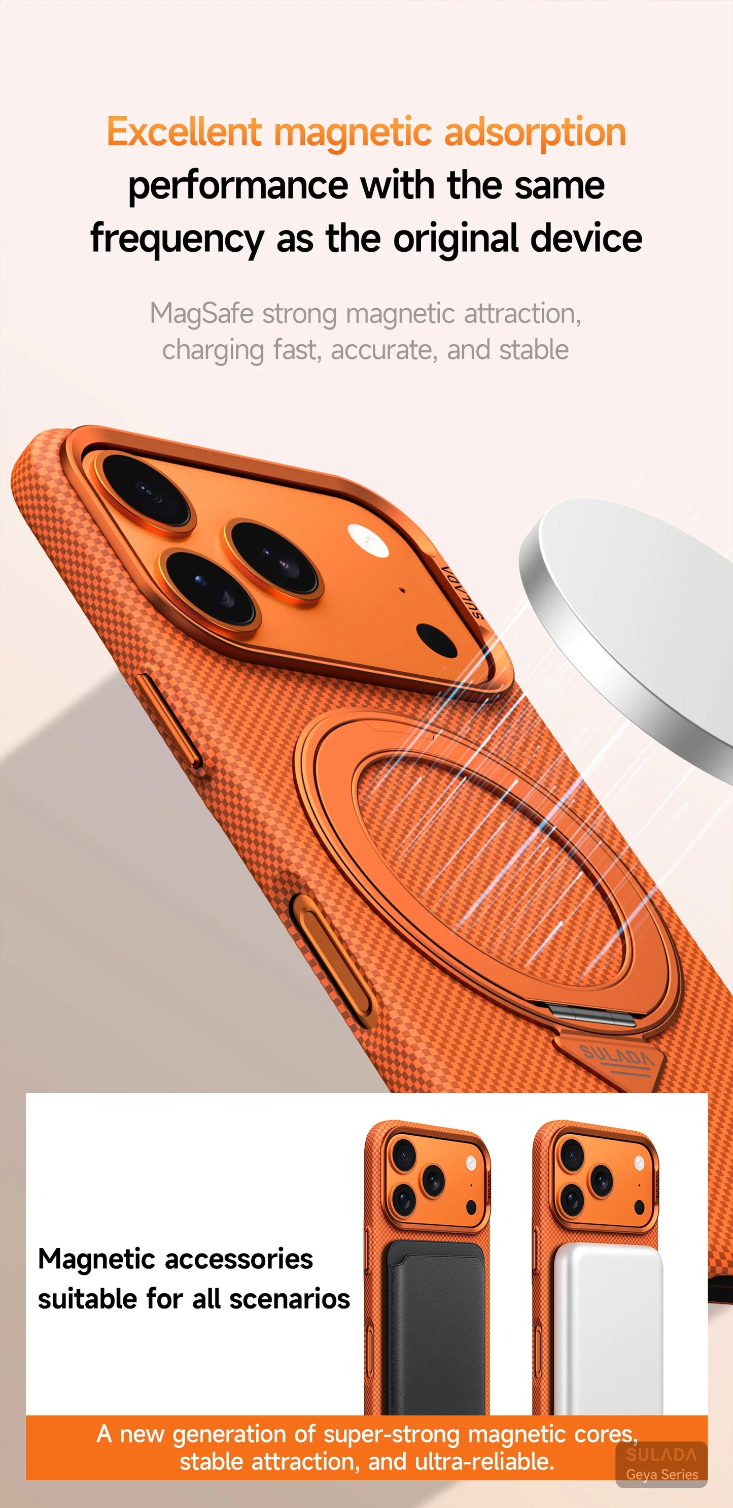 Kevlar Pattern Texture Wireless Charging Case For IPhone 18 Pro Max 17 16 360° Rotate Bracket Bare-metal Feel Drop-Proof Cover