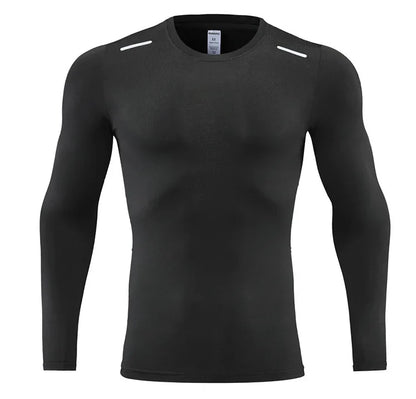 Long Sleeve T-shirt Fitness Basketball Running Tight Men Spandex Bodybuilding Sports Shirt Gym Training Compression Sport Top