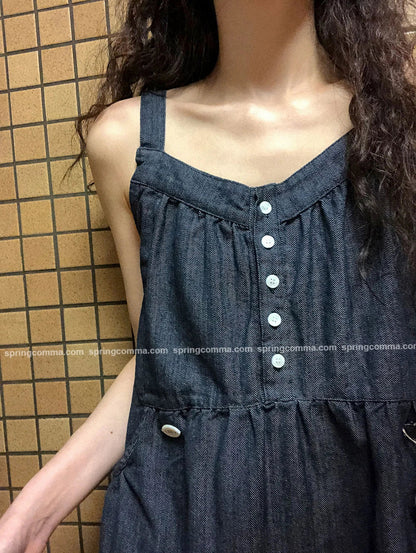 Korean Sle ort Denim Overalls Women's Faionable Summer Dr Vest Dr No Brand Commute Sle 00% Other Material