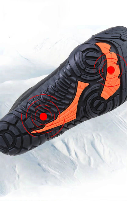 New Winter Booties Men Snow BareFoot Casual Shoes Outdoor Waterproof Work Shoes Warm Fur Men Ankle Shoes Snow Boots Plus Size 49