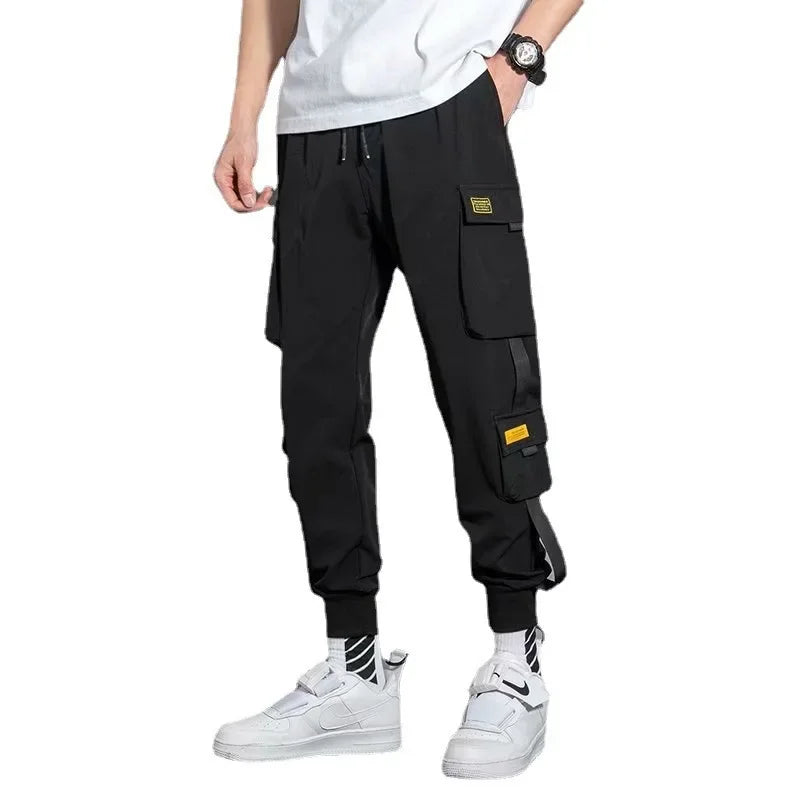 Mens Summer Army Green Loose Pant Joggers Pants Men Cargo Pants Hip Hop Casual Pockets Sweatpants Male Fashion Trousers
