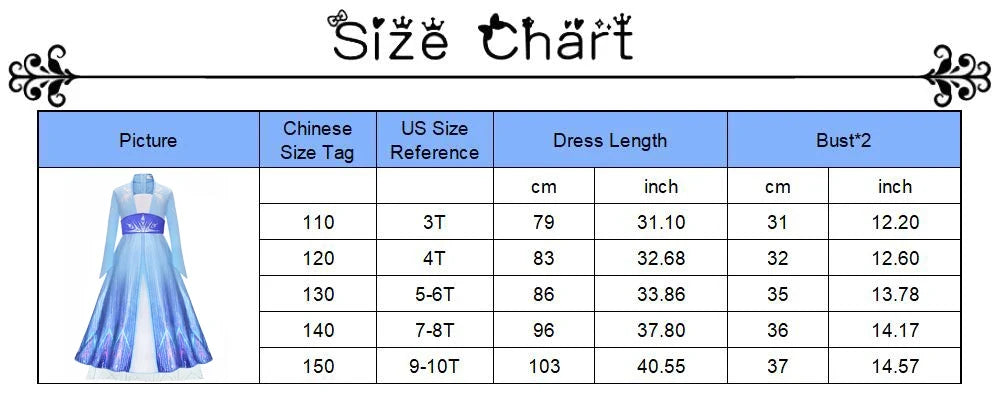 2026 Kids Princess Costume Girls Elsa Anna Dress Carnival Cosplay Snow White Aurora Moana Rapunzel Mermaid Belle Party Outfits