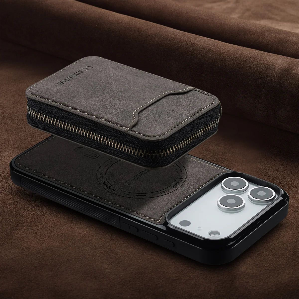 Detachable Magnetic Wallet Leather Phone Case for IPhone 17 Pro Max Air 16 Plus 15 14 13 12 11 Pro 16E Anti-Theft Brush Cover