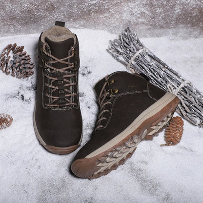 2024 Fashion Outdoor Winter Snow Boots For Men Male Sneakers Adult Quality Rubber High Top Super Warm Plush Warm Ankle Boots