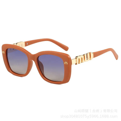 Ins Big Square Polarized Sunglasses 2025 New Fashion Women Men High-end Letters Sun Glasses Ladies Trendy Gafas De Sol UV400