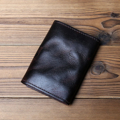 Retro Leather Men's Card Pack Natural Cowhide Change Pack Key Bag Ladies Bank Card Pack Driving License Package
