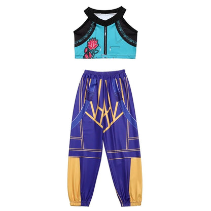 Rumi Girl Cosplay Costume Anime Mira Roleplay Outfit Trendy Dance Performance Wear Halloween Party Performance Costume