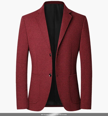 Brand 2026 Spring Elegant Blazer for Men Long Sleeve 2 Button Wedding Party Easy Care Business Blazers Suits Men