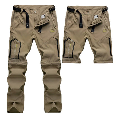 Men's Lightweight Convertible Cargo Tactical Pants Zip off Outdoor Hiking Stretch Work Pants Trekking Camping Trousers