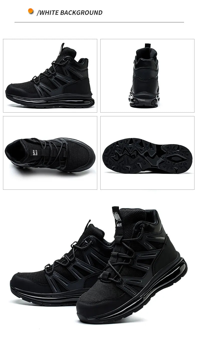 37-50 Fashion 2024 New Safety Shoes Men Anti-smash Work Shoes Anti Slip Indestructible Shoes Protective Sneakers Men Boots