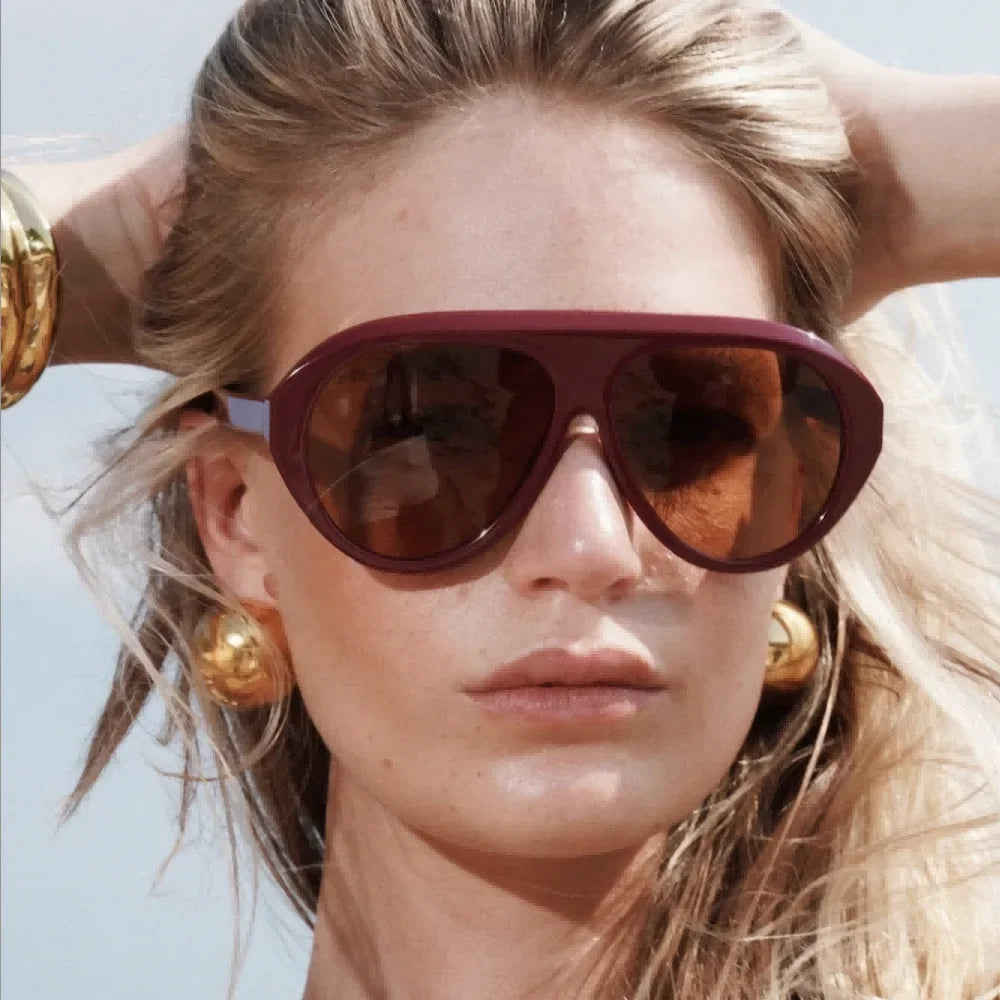 Fashion Large Frame Niche Lady Sunglasses UV400 Outdoor Polarized Driving Men Sun Glasses Support Color Changing Myopia Lens