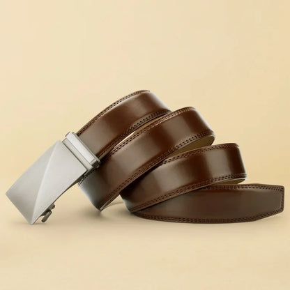 Brand Leather Belts for Men 115cm-145cm Automatic belt with ratchet strap Top quality belts, luxury belts for men