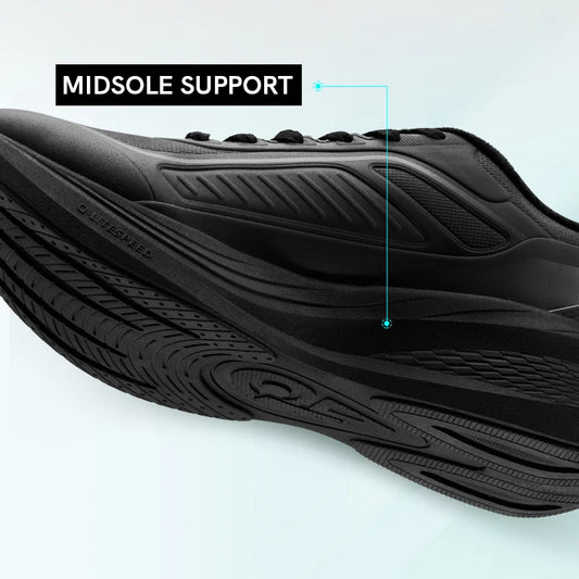 YUYI 4 Winter Running Shoes Men's Sports Shoes Waterproof Absorbing Lightweight Black Fleece Sneakers QXB023244007B
