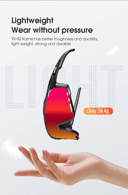 UV400 Cycling Sunglasses Men MTB Sport Glasses Outdoor Hiking Camping Goggles Women Road Bike Bicycle TR90 Frame 2023