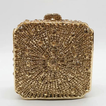 Crystal Women Evening Clutch Bag Wedding Bridal Minaudiere Box Rhinestone Handbags and Purses