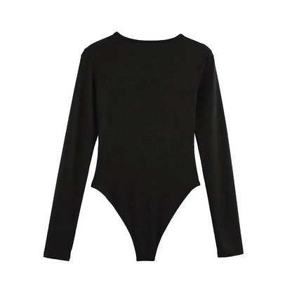 Black Bustier Bodys for Women Sexy Extreme Bodysuit Women Long Sleeve Bodysuits Woman One Pieces Summer Tops Woman 2025