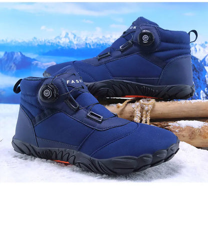 New Winter Booties Men Snow BareFoot Casual Shoes Outdoor Waterproof Work Shoes Warm Fur Men Ankle Shoes Snow Boots Plus Size 49