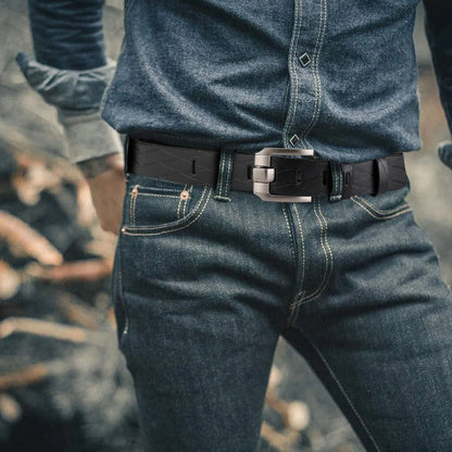 Belt, Men's Needle Buckle Belt, Genuine Leather, Pure Cowhide, Simple Youth Casual Jeans, Men's Pants Belt, Trendy for Young