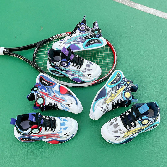 Kids Sneakers Breathable Mesh Sports Shoes for Children Boys Lightweight Basketball Shoes 2025 New Casual Sneakers Boys Trainers