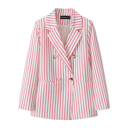 Casual Plaid Women's Suit Jacket Spring Autumn New Style Large Size Street Style Top Quality Polyester Commute Style Fashionable