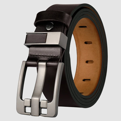 Luxury Men's Belt New Large Plus Size 100-130cm Retro Needle Buckle High Quality