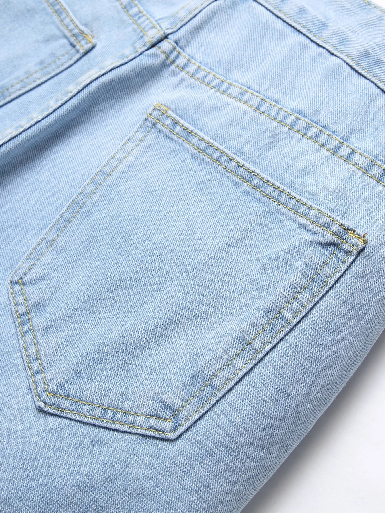 Holes Men Jeans Ankle Length Pants Denim Skinny Ripped Solid Vintage Wash Distressed Slim Fit Pockets 2024 High Street
