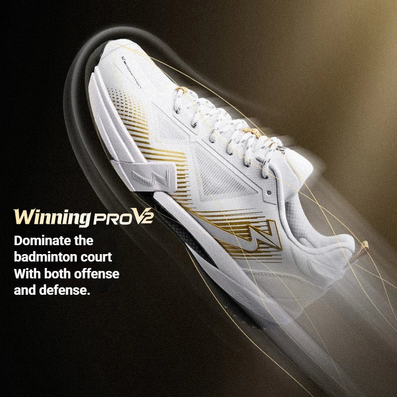 PRO V2 Badminton Shoes Unisex Mesh Breathable Shock-Absorbing Wear-resistant Professional Sneakers 672624401