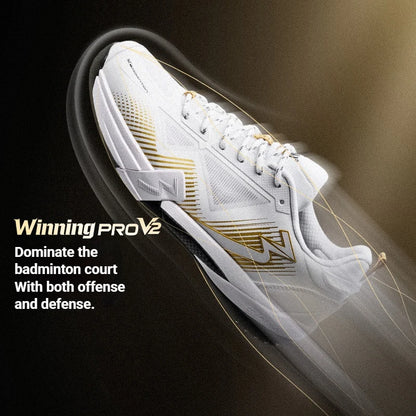 PRO V2 Badminton Shoes Unisex Mesh Breathable Shock-Absorbing Wear-resistant Professional Sneakers 672624401