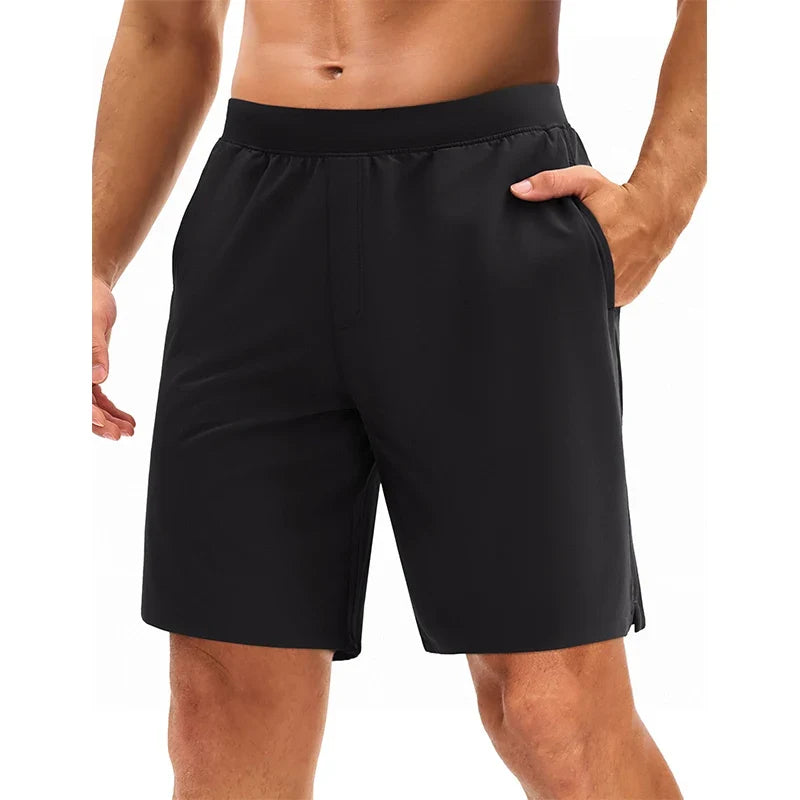 Men's UPF 50+ Athletic Running Shorts 8 inches Quick Dry Lightweight Workout Gym Sports Hiking Shorts with 3 Pockets