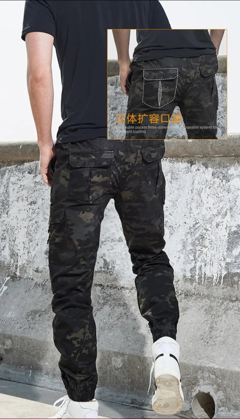Men Camouflage Tactical Pants Camping Hiking Jogger Trousers Casual Waterproof Fashion Hunting Outdoors Casual Cargo Pants