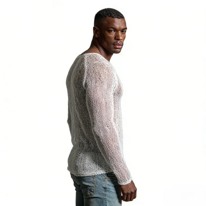 Men's Sexy Casual T-Shirt Breathable Raglan Long Sleeve Top Soft Lightweight Streetwear Fashion Basic High Quality Tee Shirt