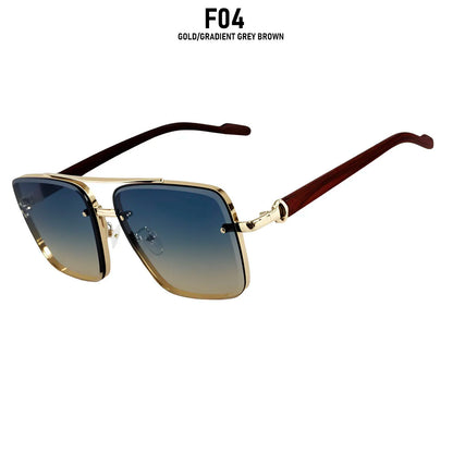 UV400 Protection Square Sunglasses Women Trendy Beach Vacation Brand Design Wooden Vintage Retro Sunglass Men Fashion Glasses